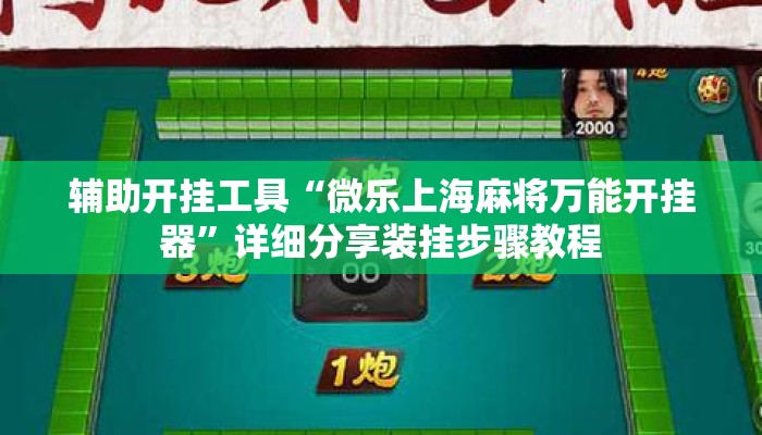 辅助开挂工具“微乐上海麻将万能开挂器	”详细分享装挂步骤教程