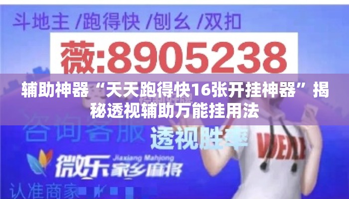 辅助神器“天天跑得快16张开挂神器”揭秘透视辅助万能挂用法