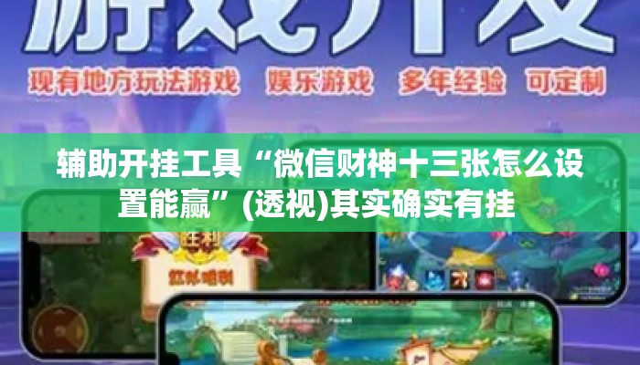 辅助开挂工具“微信财神十三张怎么设置能赢”(透视)其实确实有挂 