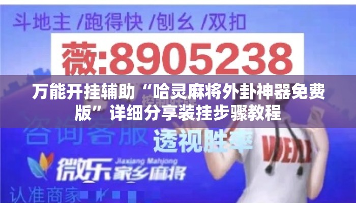 万能开挂辅助“哈灵麻将外卦神器免费版”详细分享装挂步骤教程