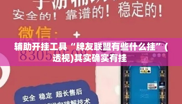 辅助开挂工具“牌友联盟有些什么挂”(透视)其实确实有挂 