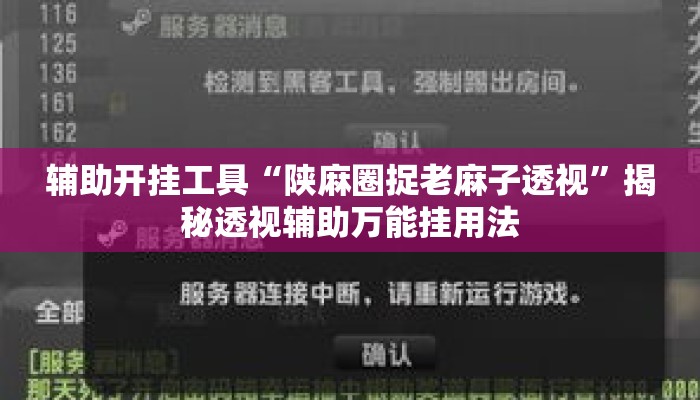 辅助开挂工具“陕麻圈捉老麻子透视”揭秘透视辅助万能挂用法
