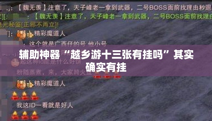 辅助神器“越乡游十三张有挂吗”其实确实有挂
