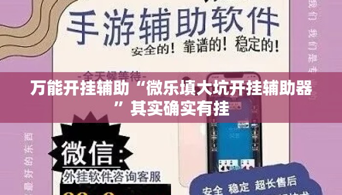 万能开挂辅助“微乐填大坑开挂辅助器”其实确实有挂