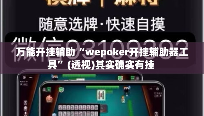 万能开挂辅助“wepoker开挂辅助器工具	”(透视)其实确实有挂 