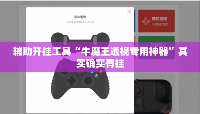 辅助开挂工具“牛魔王透视专用神器”其实确实有挂