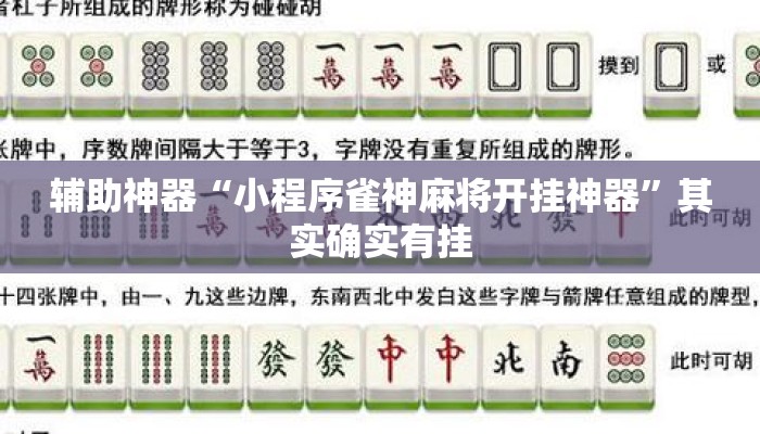 辅助神器“小程序雀神麻将开挂神器	”其实确实有挂