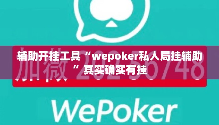 辅助开挂工具“wepoker私人局挂辅助	”其实确实有挂