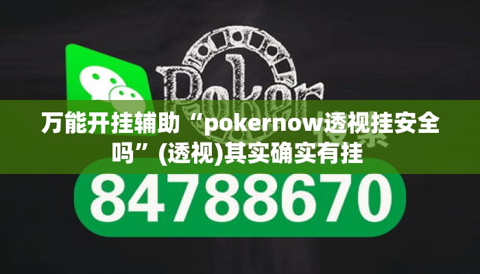 万能开挂辅助“pokernow透视挂安全吗”(透视)其实确实有挂 
