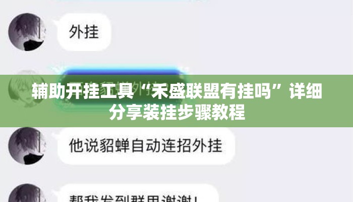 辅助开挂工具“禾盛联盟有挂吗”详细分享装挂步骤教程