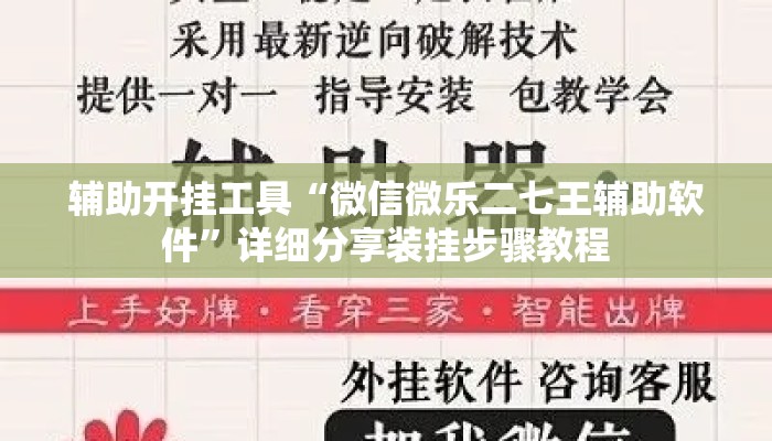 辅助开挂工具“微信微乐二七王辅助软件”详细分享装挂步骤教程