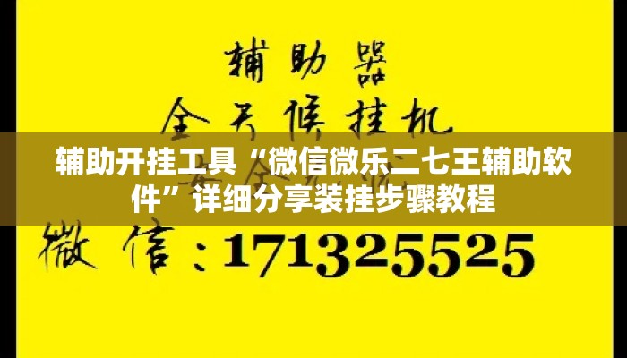 辅助开挂工具“微信微乐二七王辅助软件	”详细分享装挂步骤教程