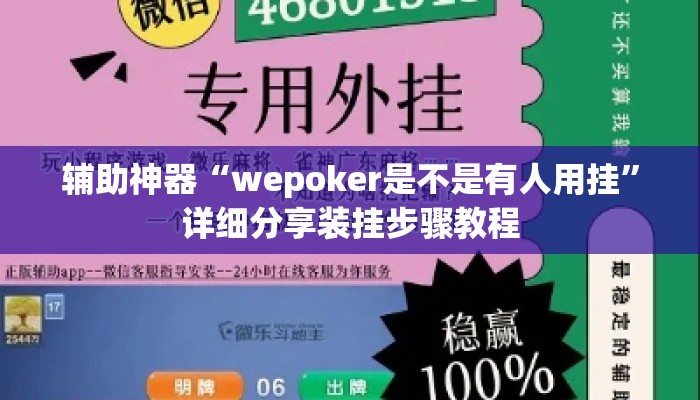 辅助神器“wepoker是不是有人用挂”详细分享装挂步骤教程