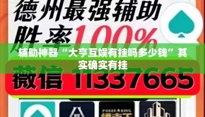 辅助神器“大亨互娱有挂吗多少钱	”其实确实有挂