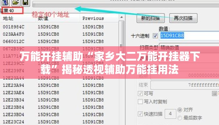 万能开挂辅助“家乡大二万能开挂器下载”揭秘透视辅助万能挂用法