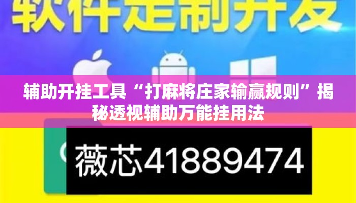 辅助开挂工具“打麻将庄家输赢规则”揭秘透视辅助万能挂用法