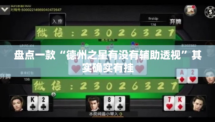 盘点一款“德州之星有没有辅助透视”其实确实有挂