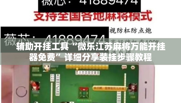 辅助开挂工具“微乐江苏麻将万能开挂器免费”详细分享装挂步骤教程