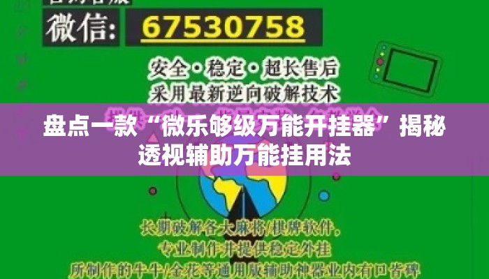 盘点一款“微乐够级万能开挂器”揭秘透视辅助万能挂用法