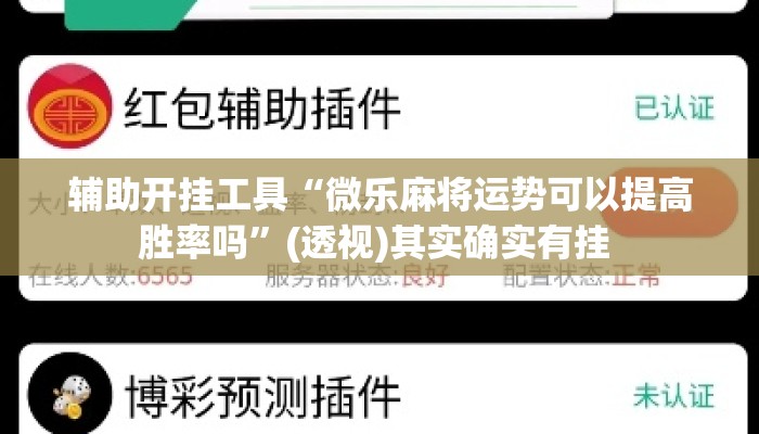 辅助开挂工具“微乐麻将运势可以提高胜率吗”(透视)其实确实有挂 