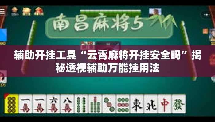 辅助开挂工具“云霄麻将开挂安全吗”揭秘透视辅助万能挂用法