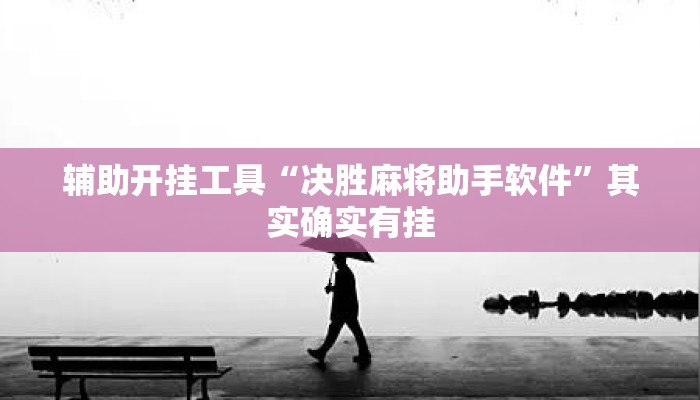辅助开挂工具“决胜麻将助手软件	”其实确实有挂