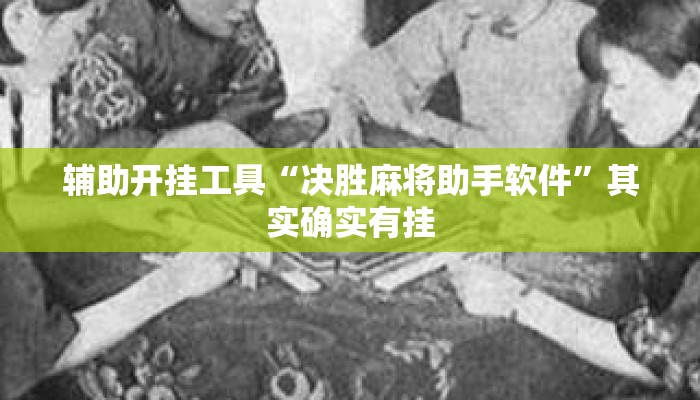 辅助开挂工具“决胜麻将助手软件”其实确实有挂