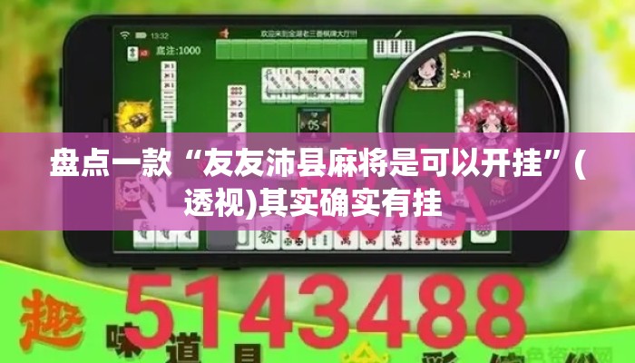 盘点一款“友友沛县麻将是可以开挂	”(透视)其实确实有挂 