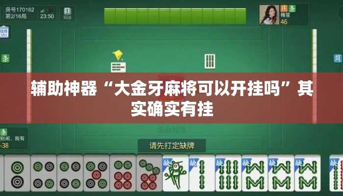 辅助神器“大金牙麻将可以开挂吗	”其实确实有挂