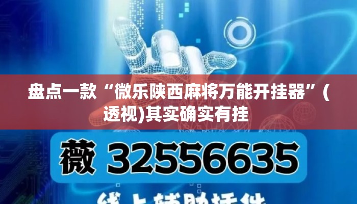 盘点一款“微乐陕西麻将万能开挂器”(透视)其实确实有挂 