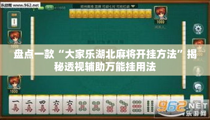 盘点一款“大家乐湖北麻将开挂方法”揭秘透视辅助万能挂用法
