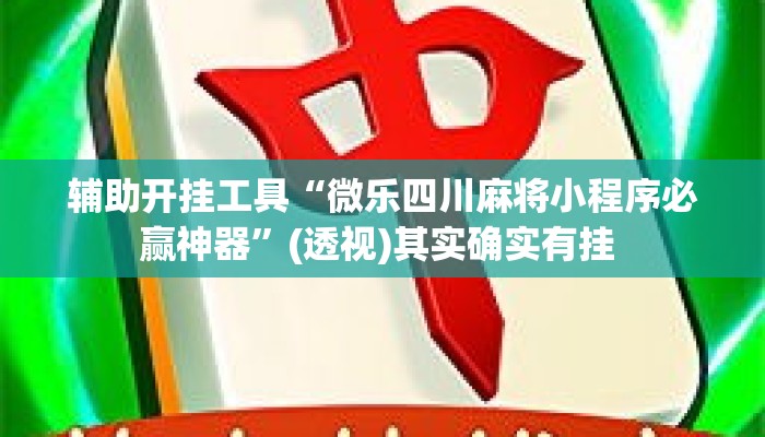 辅助开挂工具“微乐四川麻将小程序必赢神器	”(透视)其实确实有挂 