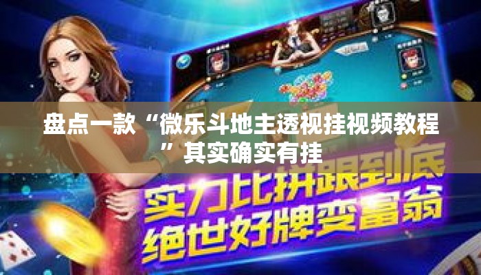 盘点一款“微乐斗地主透视挂视频教程”其实确实有挂