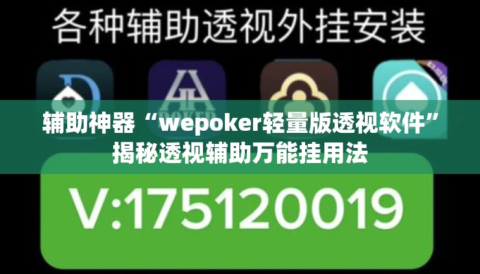 辅助神器“wepoker轻量版透视软件”揭秘透视辅助万能挂用法