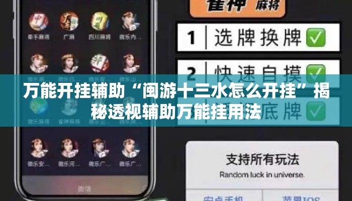 万能开挂辅助“闽游十三水怎么开挂”揭秘透视辅助万能挂用法