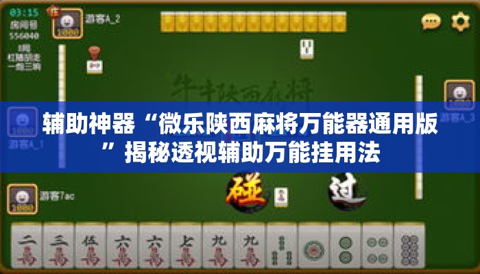 辅助神器“微乐陕西麻将万能器通用版”揭秘透视辅助万能挂用法