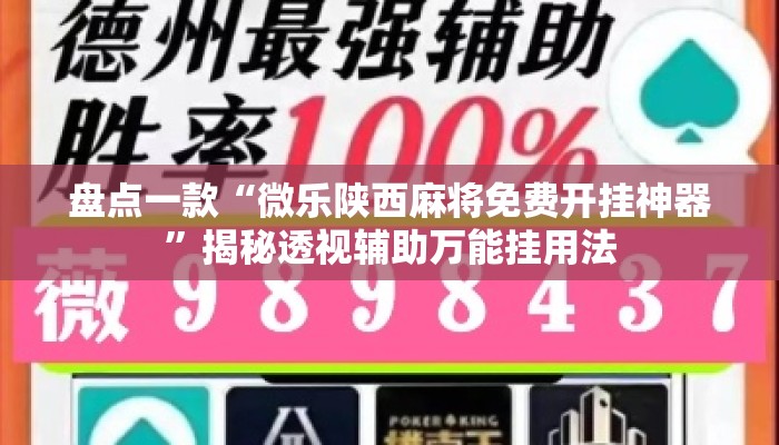 盘点一款“微乐陕西麻将免费开挂神器”揭秘透视辅助万能挂用法