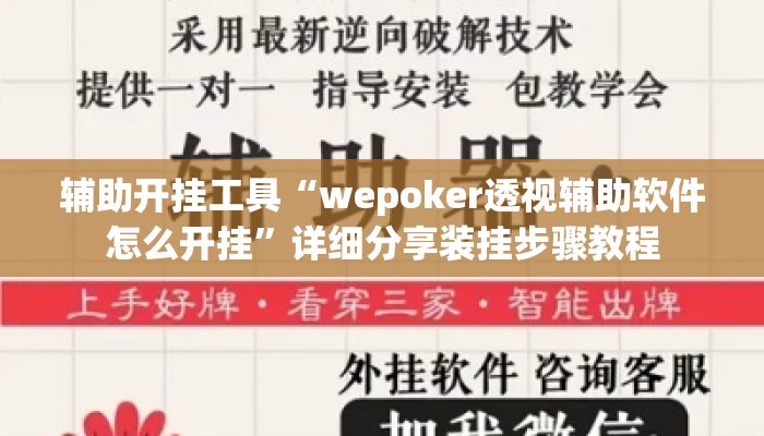 辅助开挂工具“wepoker透视辅助软件怎么开挂”详细分享装挂步骤教程
