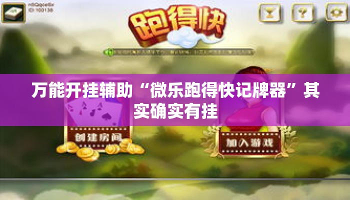 万能开挂辅助“微乐跑得快记牌器	”其实确实有挂