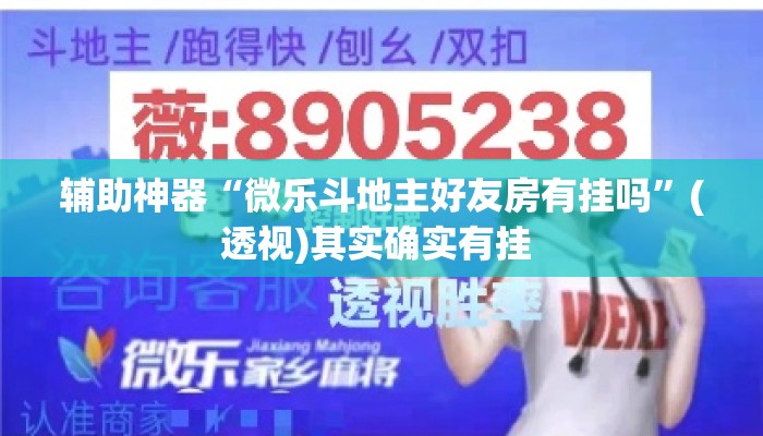 辅助神器“微乐斗地主好友房有挂吗	”(透视)其实确实有挂 