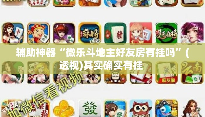 辅助神器“微乐斗地主好友房有挂吗	”(透视)其实确实有挂 