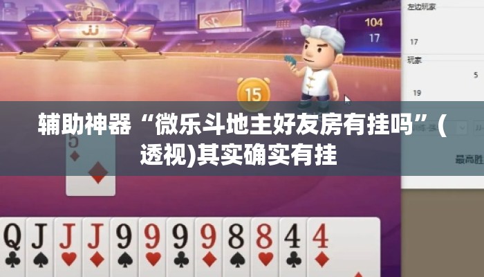 辅助神器“微乐斗地主好友房有挂吗”(透视)其实确实有挂 