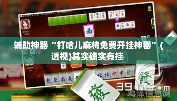 辅助神器“打哈儿麻将免费开挂神器”(透视)其实确实有挂 