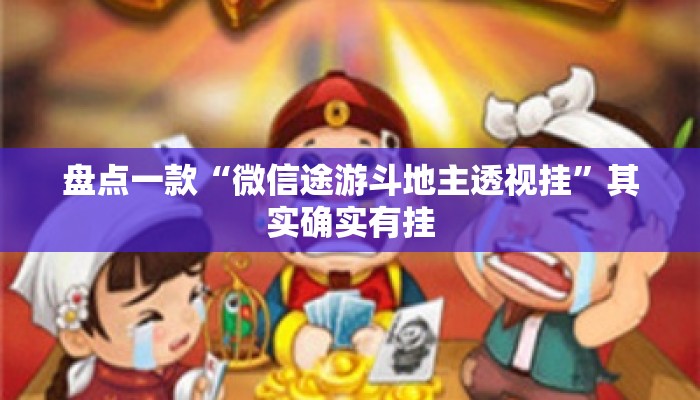 盘点一款“微信途游斗地主透视挂”其实确实有挂
