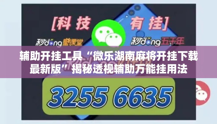 辅助开挂工具“微乐湖南麻将开挂下载最新版”揭秘透视辅助万能挂用法