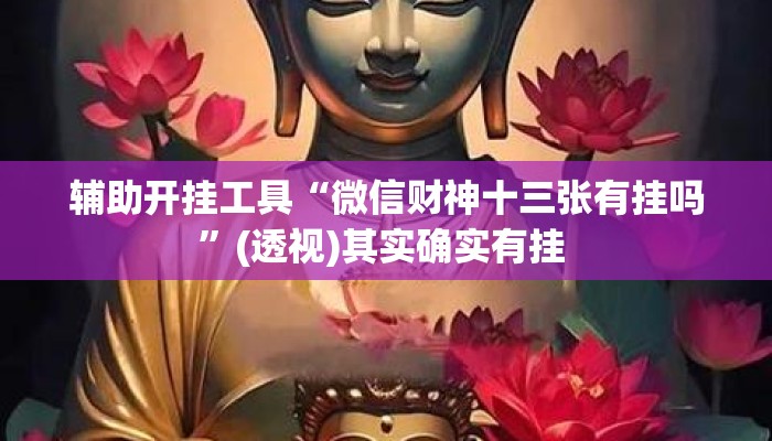 辅助开挂工具“微信财神十三张有挂吗”(透视)其实确实有挂 