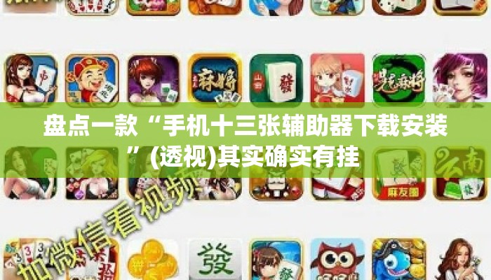 盘点一款“手机十三张辅助器下载安装”(透视)其实确实有挂 