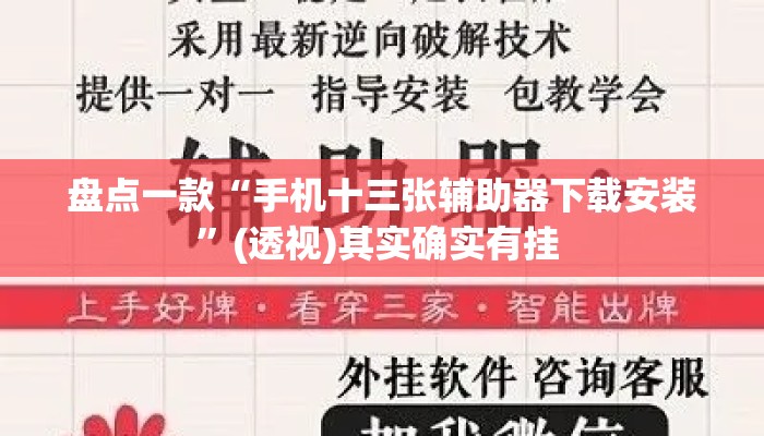 盘点一款“手机十三张辅助器下载安装	”(透视)其实确实有挂 