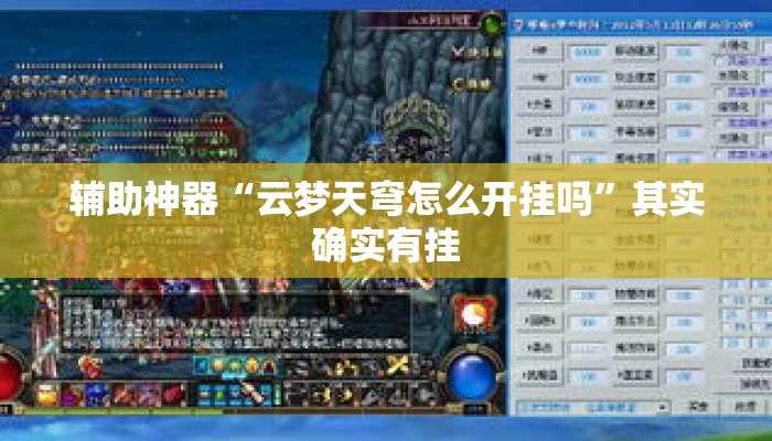 辅助神器“云梦天穹怎么开挂吗”其实确实有挂